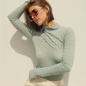 The Noli Shop Florence Sheer Turtleneck